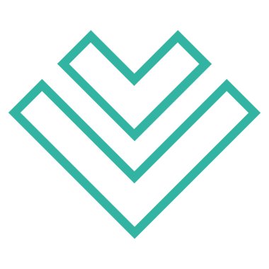 Kontur vektör simgesi aşağı yön