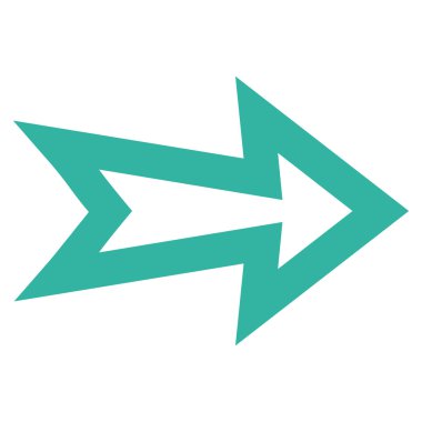 Ok sağ anahat vektör simgesi