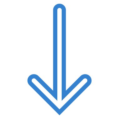 İnce çizgi vektör simgesi aşağı ok