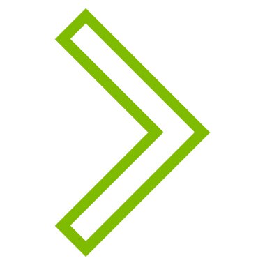 Ok ucu sağ kontur vektör simgesi