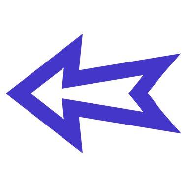 Ok sol kontur vektör simgesi