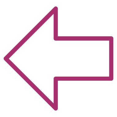 İnce çizgi vektör simge sol ok