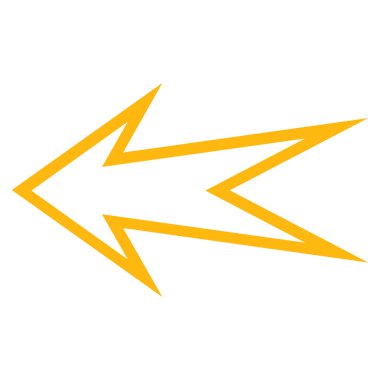 İnce çizgi vektör simge sol ok