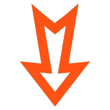 Kontur vektör simgesi aşağı ok