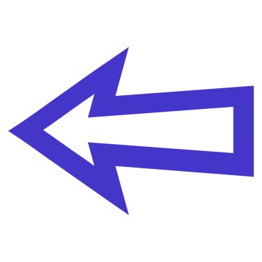 Ok sol kontur vektör simgesi