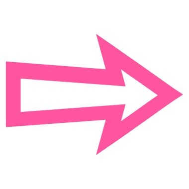 Ok şu ince çizgi vektör simgesi