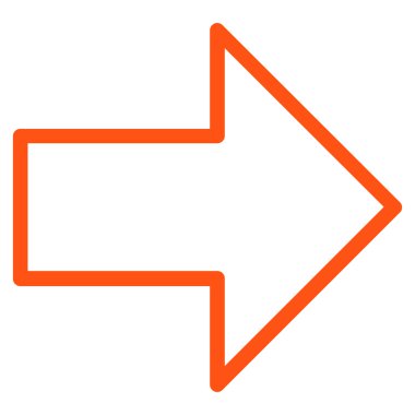 Kontur vektör simgesi sağ ok