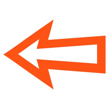 Ok sol kontur vektör simgesi