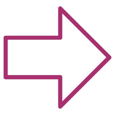 Ok şu ince çizgi vektör simgesi