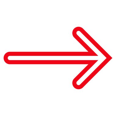 Kontur vektör simgesi sağ ok