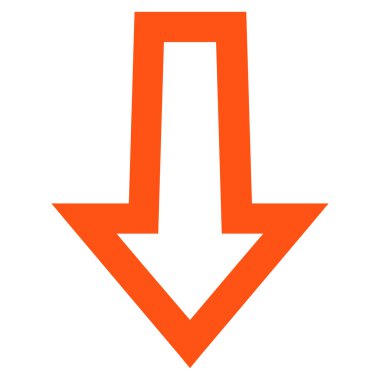 Kontur vektör simgesi aşağı ok