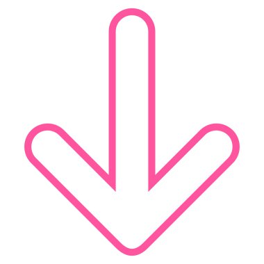 Kontur vektör simgesi aşağı yönlü ok