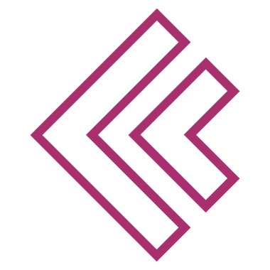 Yön sol kontur vektör simgesi