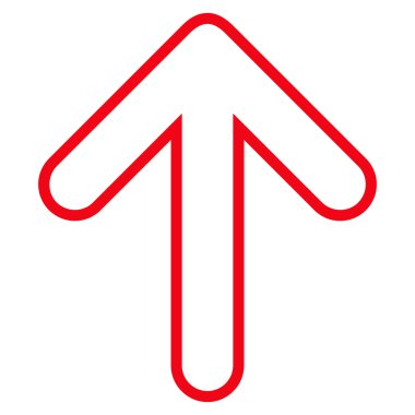 İnce çizgi vektör simge yukarı yönlü ok