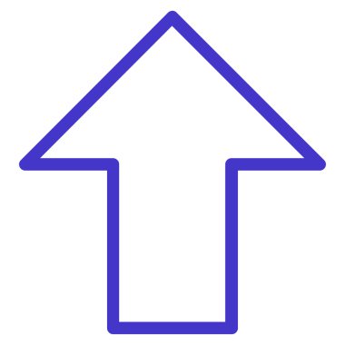 Kontur vektör simge yukarı ok