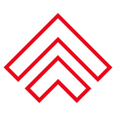 Yön yukarı kontur vektör simgesi