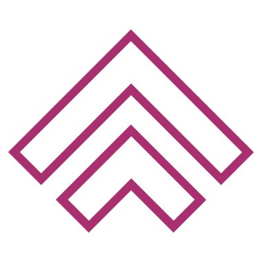 Yön yukarı ince çizgi vektör simgesi