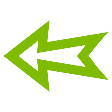 Ok sol anahat vektör simgesi