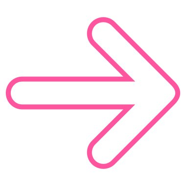 Ok sağ anahat vektör simgesi yuvarlak