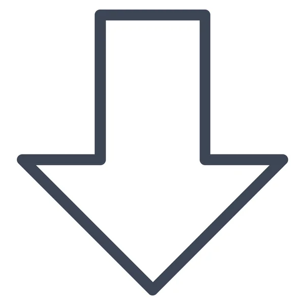 Arrow Down Contour Vector Icon — Stock Vector