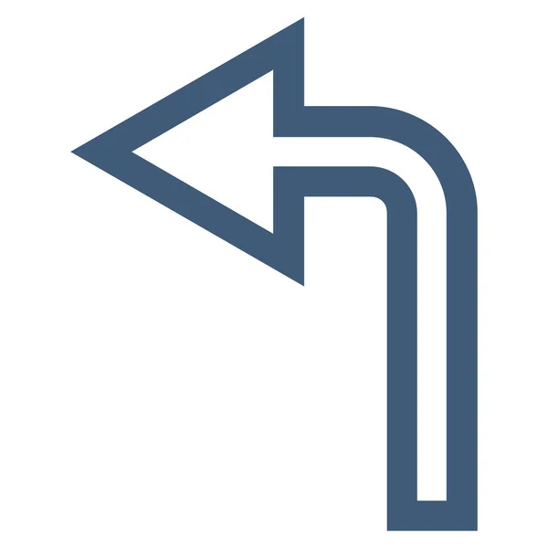Gire a la izquierda Esquema Vector icono — Archivo Imágenes Vectoriales