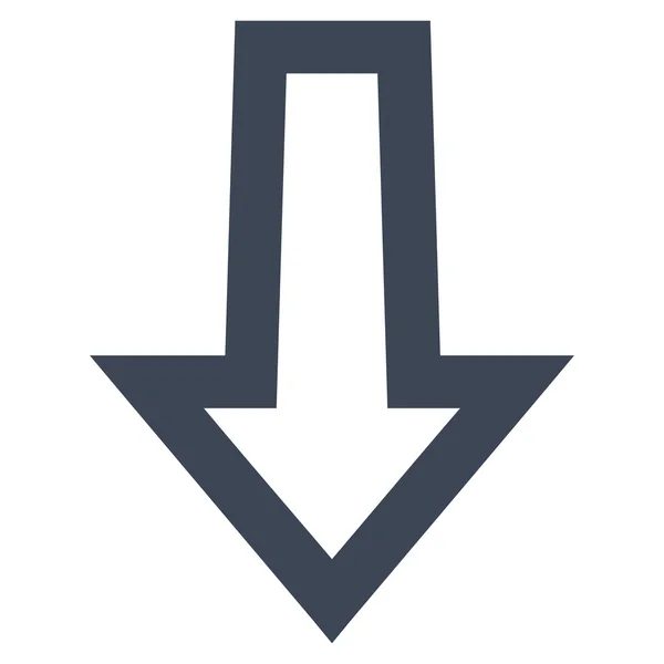 Flecha hacia abajo Esquema Vector icono — Archivo Imágenes Vectoriales