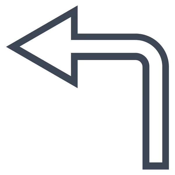 Links dünne Linie Vektor-Symbol — Stockvektor
