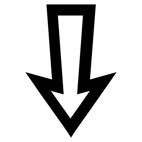 Šipka dolů tenká linie vektorové ikony — Stockový vektor