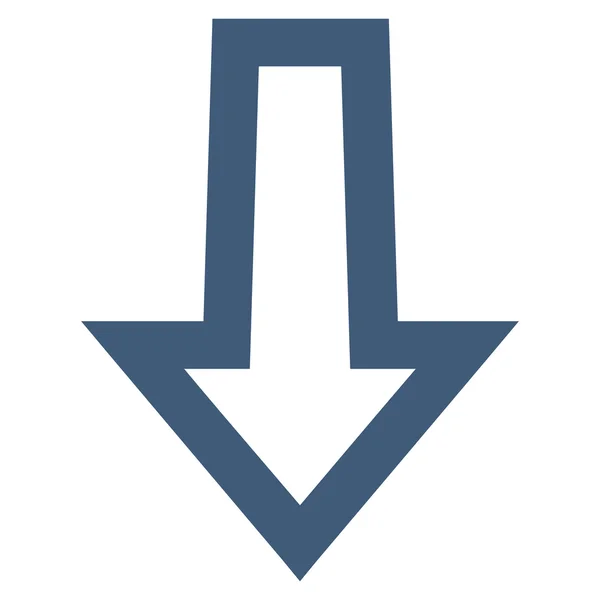Pijl-omlaag Contour Vector Icon — Stockvector