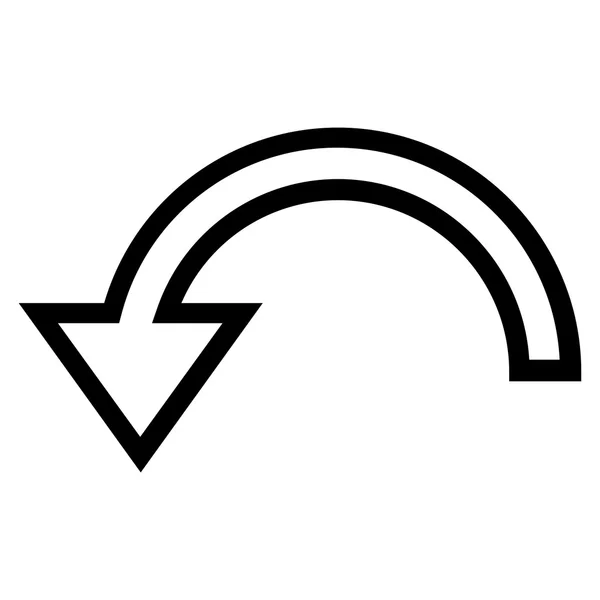 Rotation à gauche contour vectoriel Icône — Image vectorielle