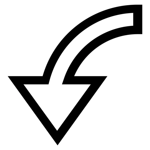 Otočit doleva tenká linie vektorové ikony — Stockový vektor