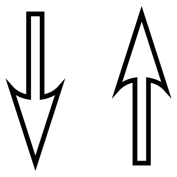 Pertukaran Panah Vertikal Outline Vektor Ikon - Stok Vektor