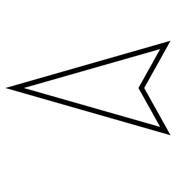 Pointeur Icône vectorielle de contour gauche — Image vectorielle