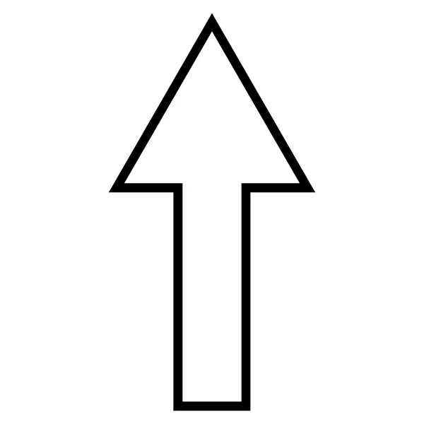 Flèche vers le haut Icône vectorielle de ligne mince — Image vectorielle