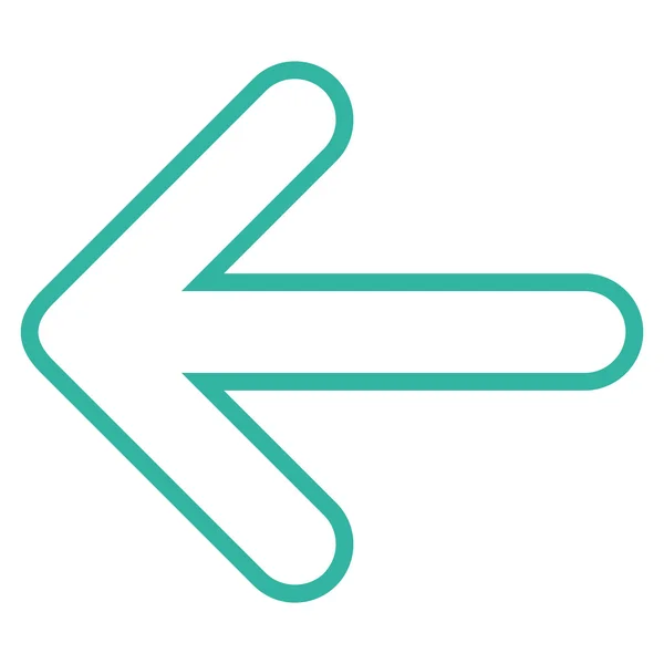 Rundpfeil links dünne Linie Vektor-Symbol — Stockvektor