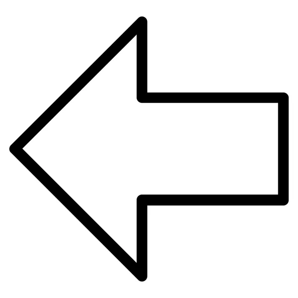 Flecha izquierda golpe Vector icono — Vector de stock