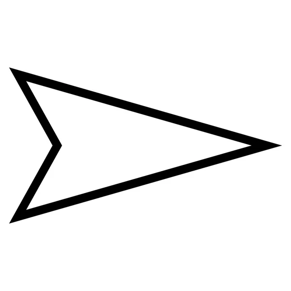 Ikona wskaźnika prawy zarys wektor — Wektor stockowy