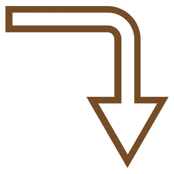 Thin Line Vektor-Symbol herunterdrehen — Stockvektor