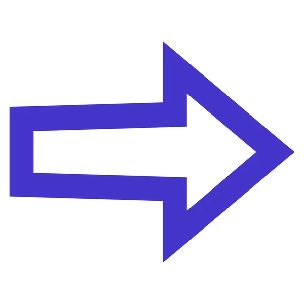 Pijl rechts Contour Vector Icon — Stockvector