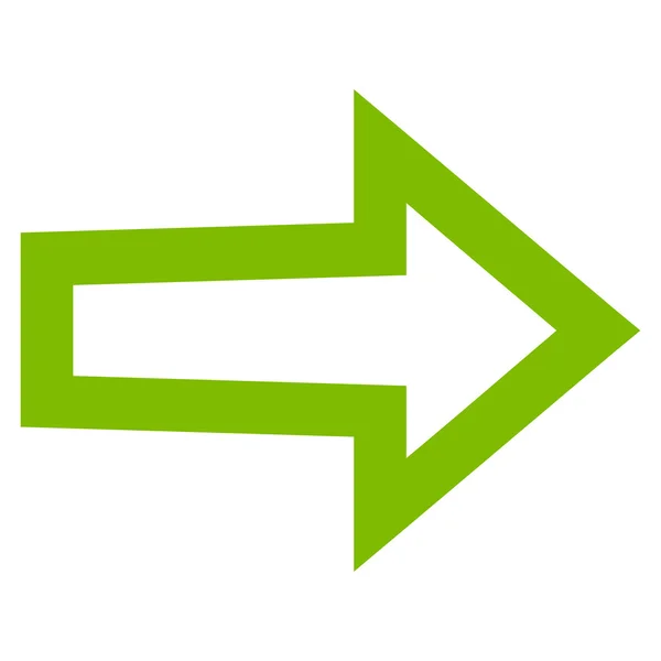 Flèche droite contour Icône vectorielle — Image vectorielle