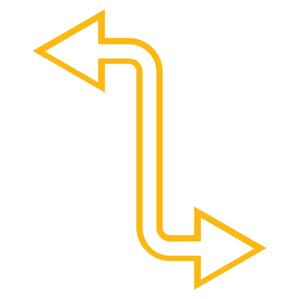 Gebogen Exchange pijlpictogram overzicht Vector — Stockvector