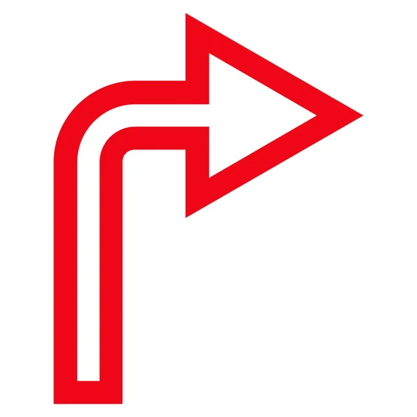 Turn Right Stroke Vector Icon — Stock Vector