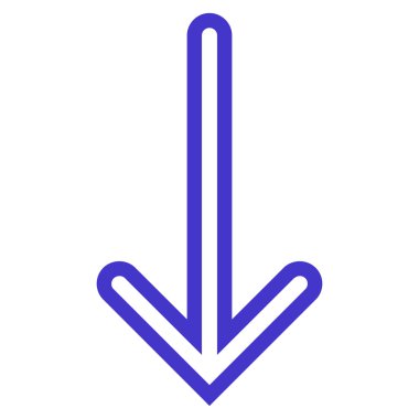 Kontur vektör simgesi aşağı ok