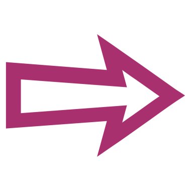 Ok sağ anahat vektör simgesi