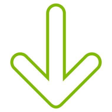 İnce çizgi vektör simgesi aşağı yönlü ok