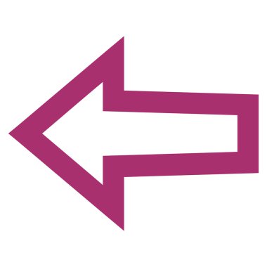 İnce çizgi vektör simge sol ok