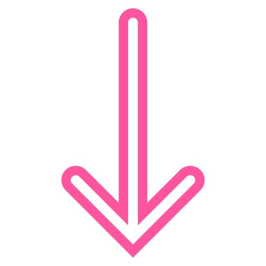 İnce çizgi vektör simgesi aşağı ok