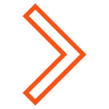 Ok ucu şu ince çizgi vektör simgesi