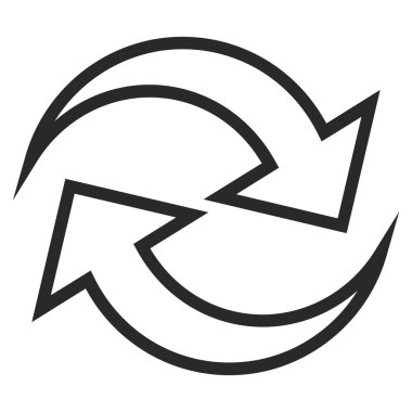 Oklar kontur vektör simge Yenile