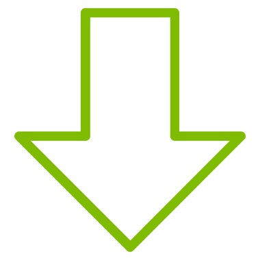 İnce çizgi vektör simgesi aşağı ok